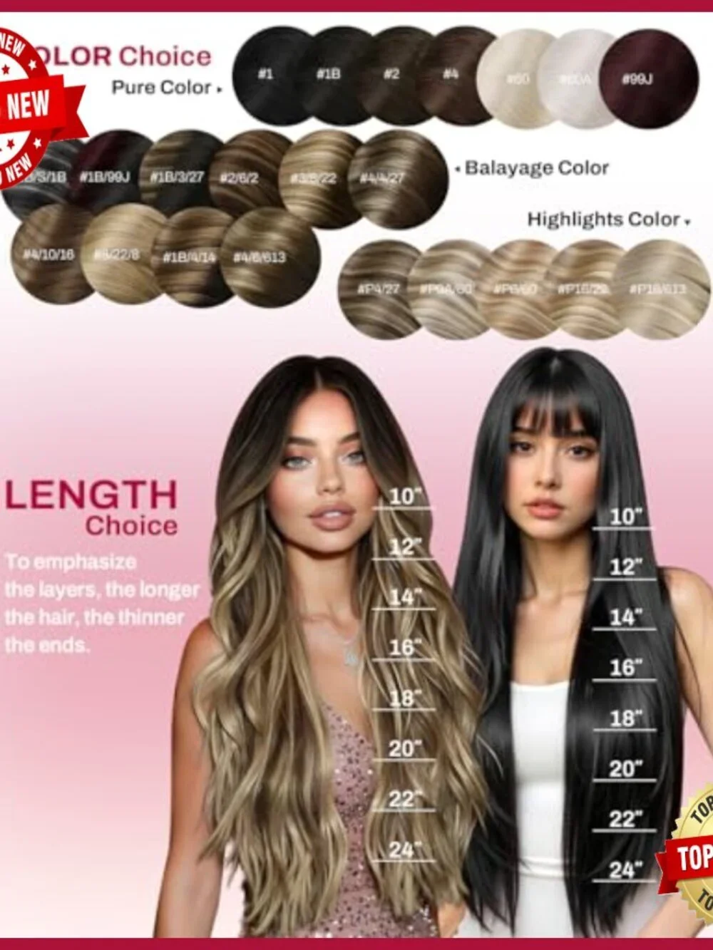 Seamless Clip-In Human Hair Extensions 18 Inch 120g 7pcs Volume